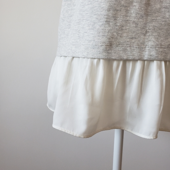 J. Crew Grey Sleeveless Blouse | Ruffle Hem | XS - Picture 3 of 10